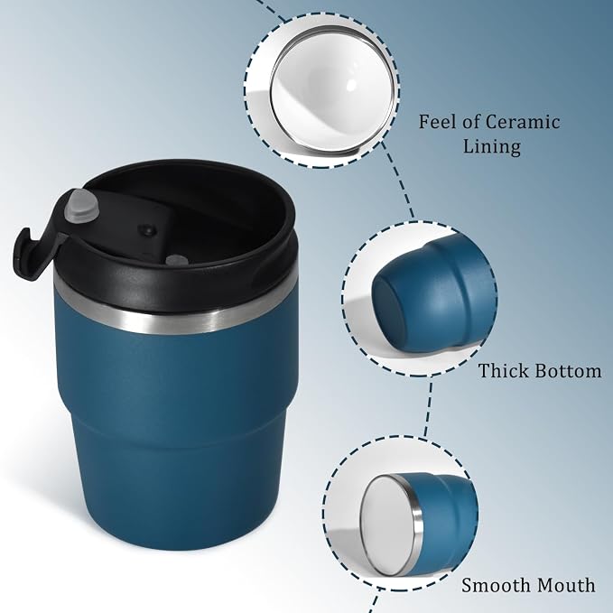 CHLJAR Espresso Cups, 4oz Insulated Espresso Cup Set of 2, Espresso Shot Cups - Image 3