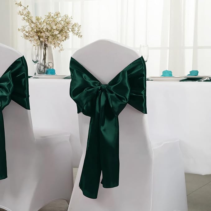 Horbaunal 24 Pack Forest Green Satin Table Runner 12 x 108 Inch | Smooth Table - Image 3