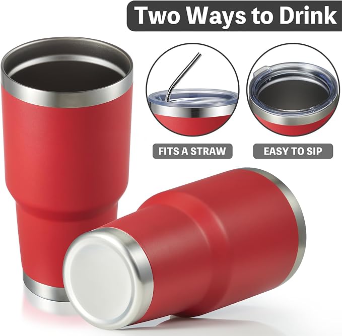 MEWAY 30oz Tumbler Double Wall Vacuum Insulated Travel Mug, Stainless Steel - Image 3