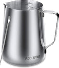 Milk Frothing Pitcher, 50oz Steaming Pitcher Stainless Steel Espresso Machine by Adorever