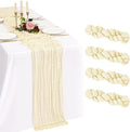 4 Pack Cheesecloth Table Runner 10FT Beige Table Runner Boho Gauze Cheese Cloth by Showgeous