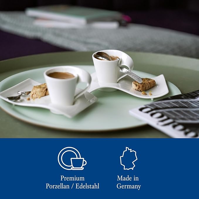 Villeroy & Boch NewWave Caffè Cappuccino Set, 3 Pieces, Premium Porcelain - Image 2
