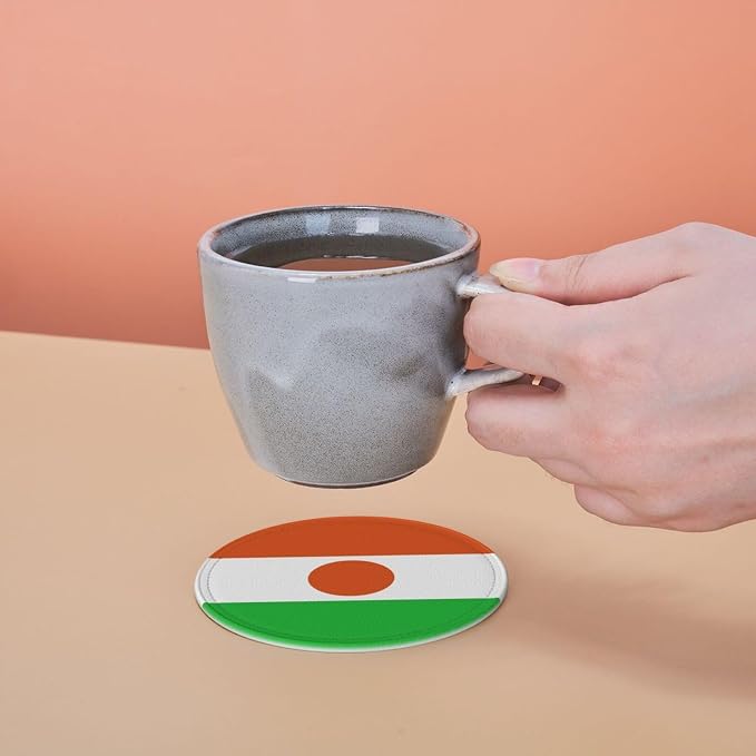 6 Pack Niger Flag Leather Coaster - Image 7