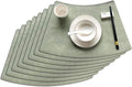 Leather Round Table Washable Placemats, Thick Faux Leather Heat Resistant Wedge Table Placemat, Waterproof Non-Slip Easy to Clean Place mat for Kitchen Coffee Dining Room Table Set of 11