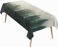 60x120 Inch Nature Scenery Rectangular Tablecloth Foggy Wild Forest Mysterious Secret Realm Table Cloth Waterproof Durable Table Cover for Home Game Room Banquet Picnic Outdoor BBQ Decor