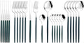 JASHII Flatware Serving Set 24 Piece, Stainless Steel Silverware Set, Modern by JASHII