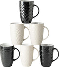 AmorArc 20 oz Large Coffee Mugs Set of 6, Tall Ceramic Coffee Cups | 3 Assorted by AmorArc