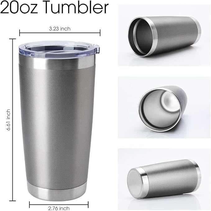 HASLE OUTFITTERS 20oz Tumblers Bulk Stainless Steel Cup - Image 2
