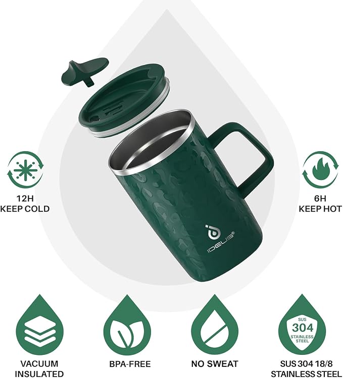 Ideus 16oz Insulated Stainless Steel Coffee Mug - Image 2