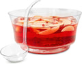 JAYE & BLAKE Premium Acrylic Punch Bowl with Ladle | 12”W x 6”H Clear Design Glass Like Quality & Durable Acrylic Bowls | 1.5 Gallon (6 quarts) Punch Bowl For Parties, Holidays, Schools, Halloween