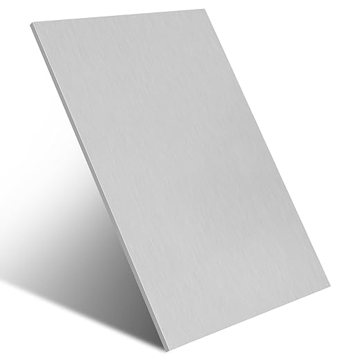 6061 T651 Aluminum Sheet Metal 10 x 14 x 1/4 (6MM) Inch Thick Flat Plain Aluminum Plate Covered with Protective Film, Heat Treatable Rectangle 6MM Aluminum Metal Plate for Industrial