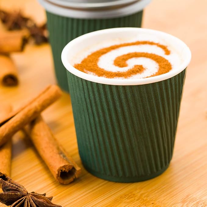 4 oz Forest Green Paper Coffee Cup - Image 7