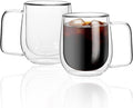 Aurzen 2 Pack Double Walled Glass Coffee Mugs by Aurzen