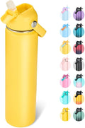 Fijinhom 24oz Insulated Stainless Steel Water Bottle, Wide Mouth Double Wall by Fijinhom