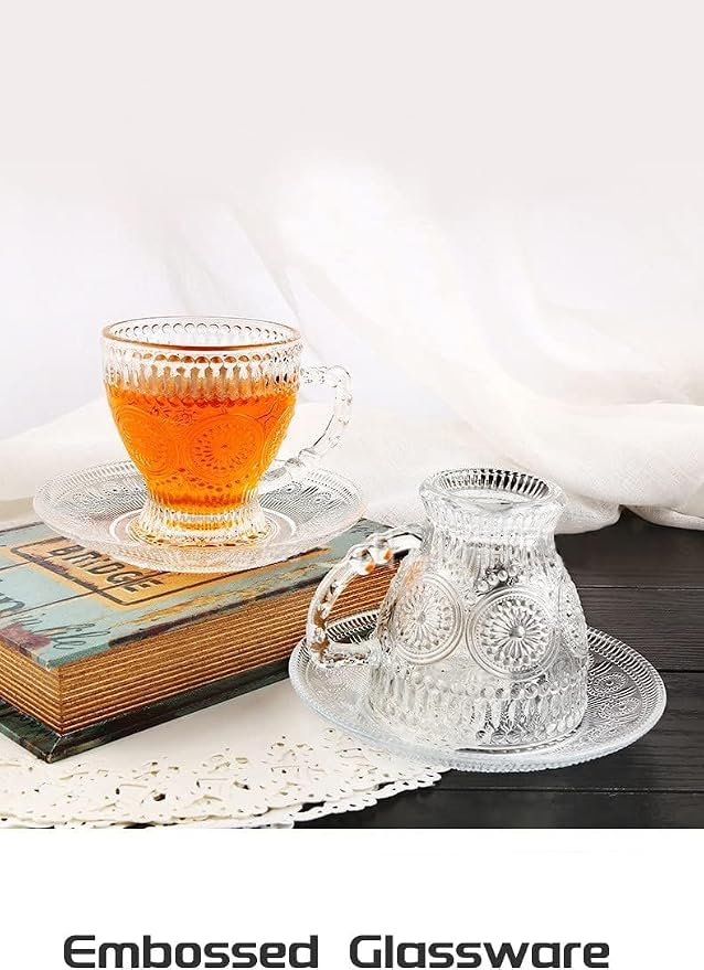 cosnou Vintage Glass Tea Cups - Image 7