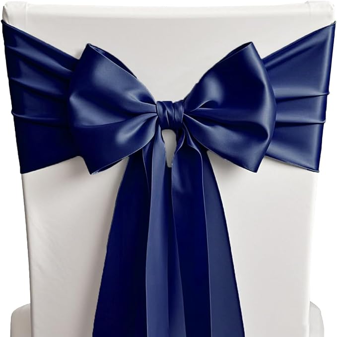 10 Pack Satin Navy Blue Table Runners - Image 5