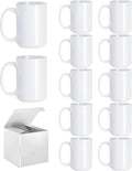 ABBSH Sublimation Coffee mugs, 15 oz White Coffee Mugs Tazas Para Sublimacion by ABBSH