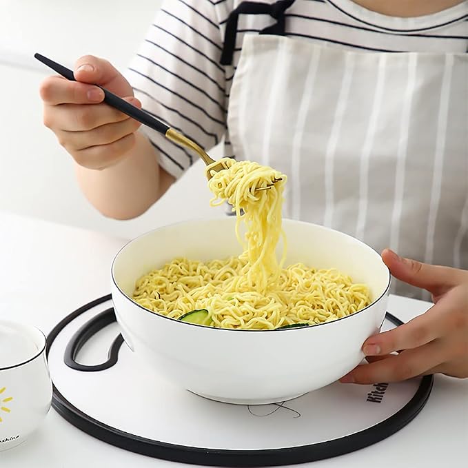 QINLANG 60 Ounces Large Soup Bowl, 8 Inches Pho Bowls, Large Ramen Bowls Set of - Image 5