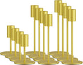 Set of 12 Gold Taper Candle Holders Bulk Candlestick Holders, Decor Candle Stick Candle Holder for Table or Mantel Centerpiece, Wedding, Dinning, Party Home Decor