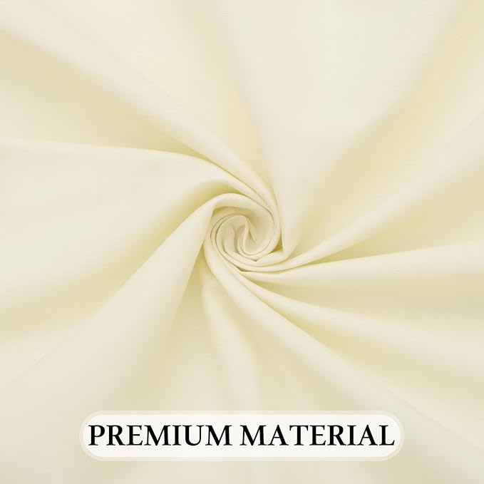 8 Pack Beige Tablecloth 60 x 126 Inch Rectangular Table Cloth for 6 Foot Rectangle Tables, Wrinkle Resistant Washable Polyester Fabric Table Covers for Wedding Party Banquet Buffet and Camping