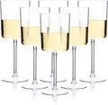 Ciaell 6 Pack Plastic Wine Glasses - 10 Oz Plastic Disposable Wine Glasses by Ciaell