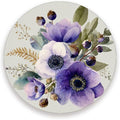 Coasters for Drinks Coaster Drink Set Decorative Coffee Table Desk Cup Mat Spring Cute Cork Bar Backing Round Home Decor Purple Silver Lotus with Branches and Berries20