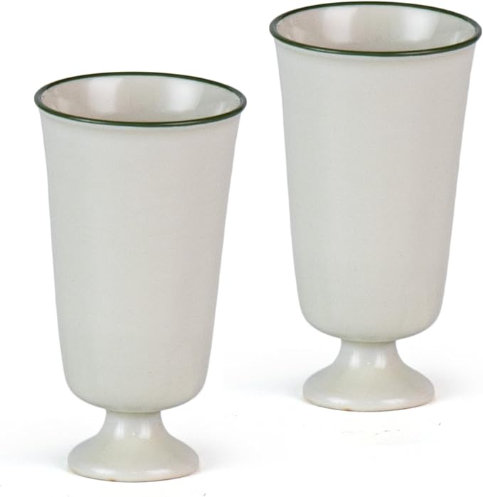 KAMMAK Ceramic Tea Cups Set of 2, 1.1 oz, Vintage Small Teacups, 718N | Hand by KAMMAK