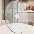34.6 inch Lazy Susan for Table Top Tempered Glass Rotating Serving Tray for Dining Table, Kitchen Lazy Susan Organizer Spinning Rotating Food Server Party Centerpieces Heavy Duty