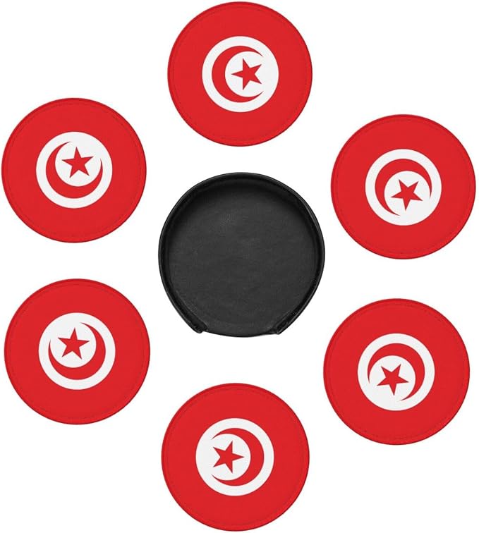Tunisia Flag Coasters for Drinks - Image 7