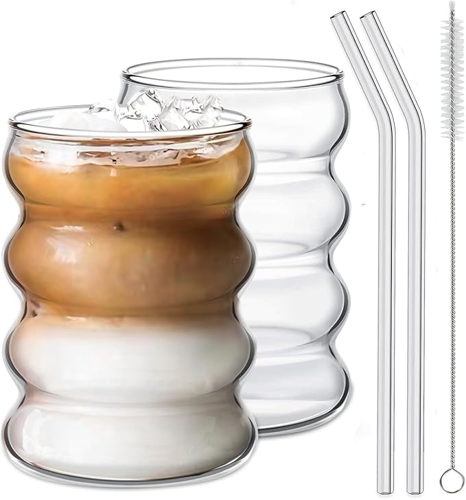 Ework4U 2 Pcs Drinking Glasses by Ework4U