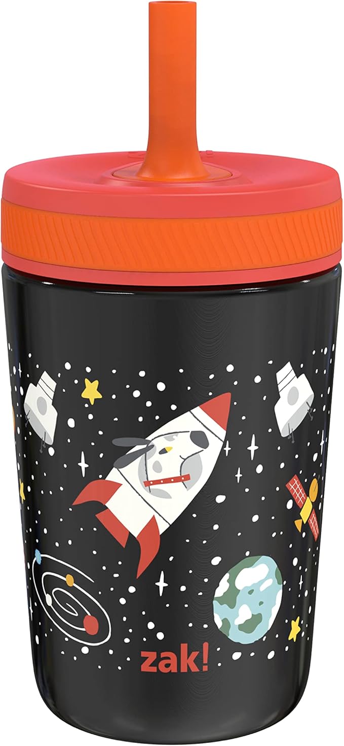 Zak Designs Spaceships Kelso 12oz Stainless Steel Leak-Proof Toddler Cup by ZakDesigns