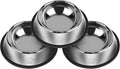 3Pcs Stainless Steel Dog Bowls Set by Serentive