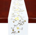 Double Thickness Rustic Embroidered Floral Table Runners by Simhomsen