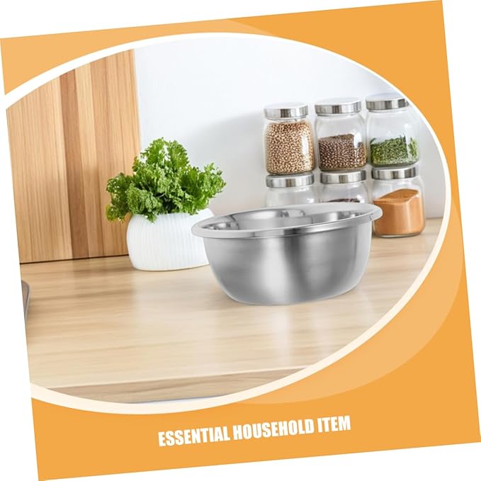 Stainless Steel Mixing Bowl Kitchen Prep Bowl for Baking Salad and Cooking Durable Noodle Bowl Space Saving Design Smooth Finish for Easy Handling