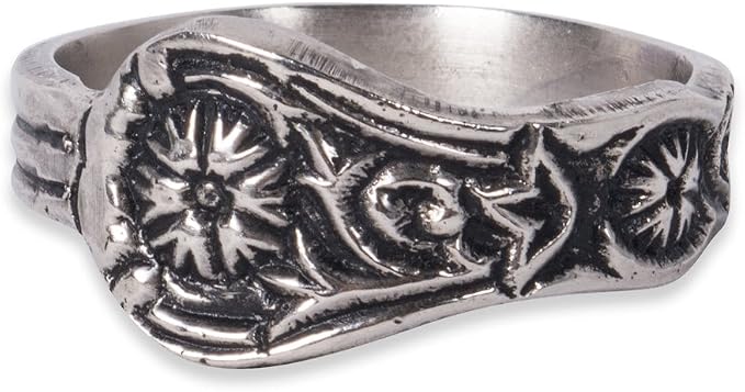 DII Decorative Assorted Silver Napkin Ring Set, One Size, Vintage Silver Spoon - Image 3