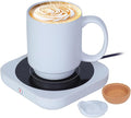 Coffee Mug Warmer & Mug Set for Desk, Electric Coffee Cup Warmer with Ceramic Mug, Smart Heated Coffee Mug with Auto Shut Off for Office/Home, Christmas/Birthday/Coffee Gifts for Men & Women,White