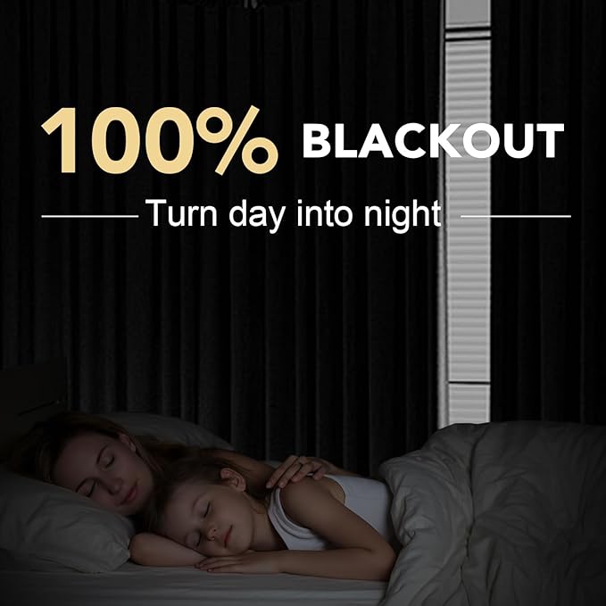H.VERSAILTEX Linen Curtains 100% Blackout Curtains for Bedroom 90 inch Long Full Light Blocking Nature Linen Blended Window Curtains for Living Room Nickel Grommet (2 Panels, Bright White)