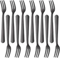Oyster Fork Set of 12, 5.4 Inch Stainless Steel Cocktail Forks, 3 Tines Mini by KitchenDining