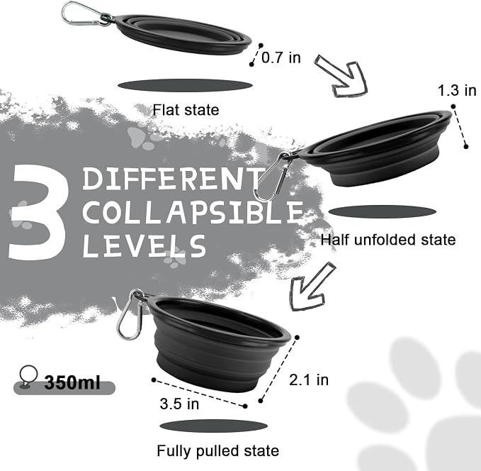 Collapsible Dog Bowls for Travel, BPA Free) - Image 2