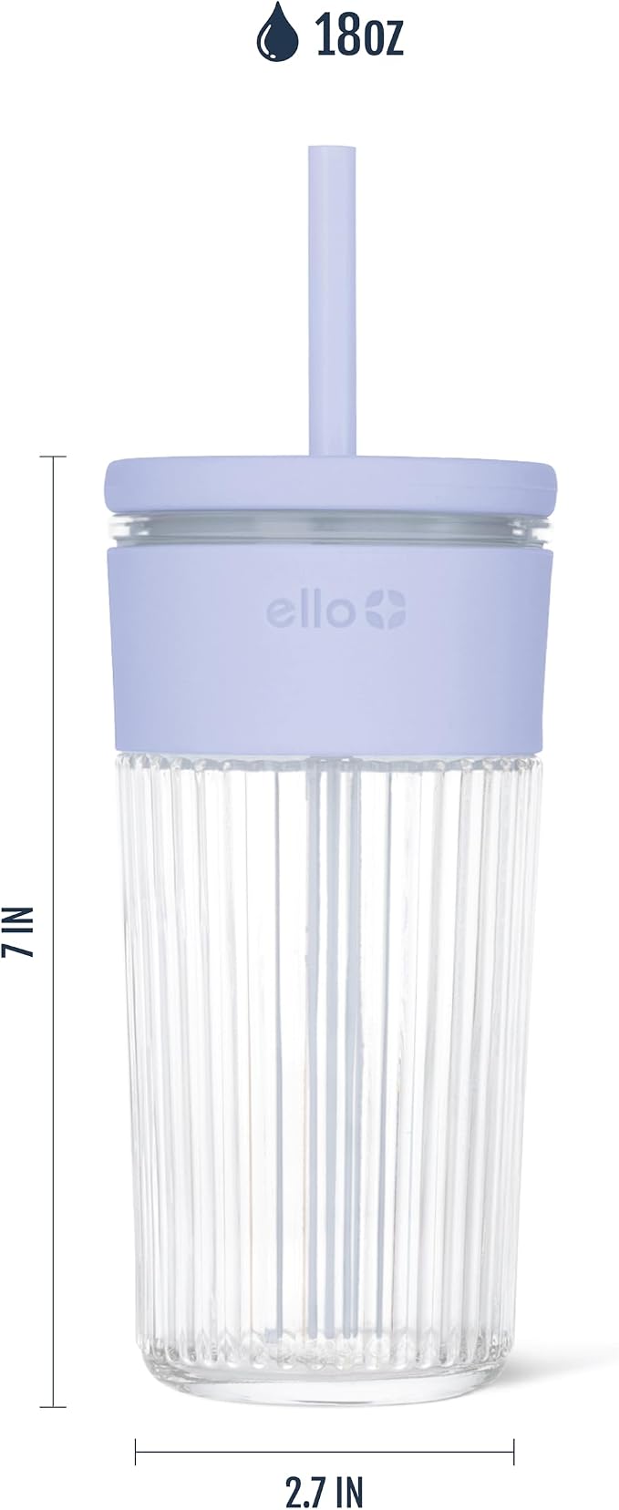 Ello Ava 18oz Glass Tumbler - Image 4