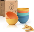 PYRMONT Wheat Straw Bowls Set of 8 Unbreakable Small Bowls 10 Oz Alternative by PYRMONT