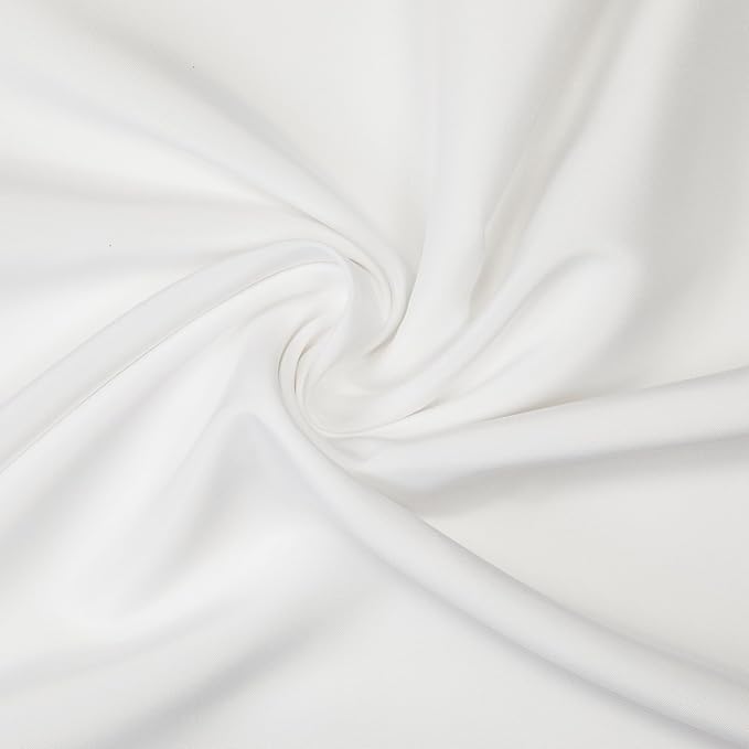 Gee Di Moda Round Tablecloth - 90 Inch White Round Table Cloth for 30 to 60 Inch Round Tables - Heavy Duty Washable Fabric - for Buffet Table, Holiday Party, Dinner, Wedding & Baby Shower