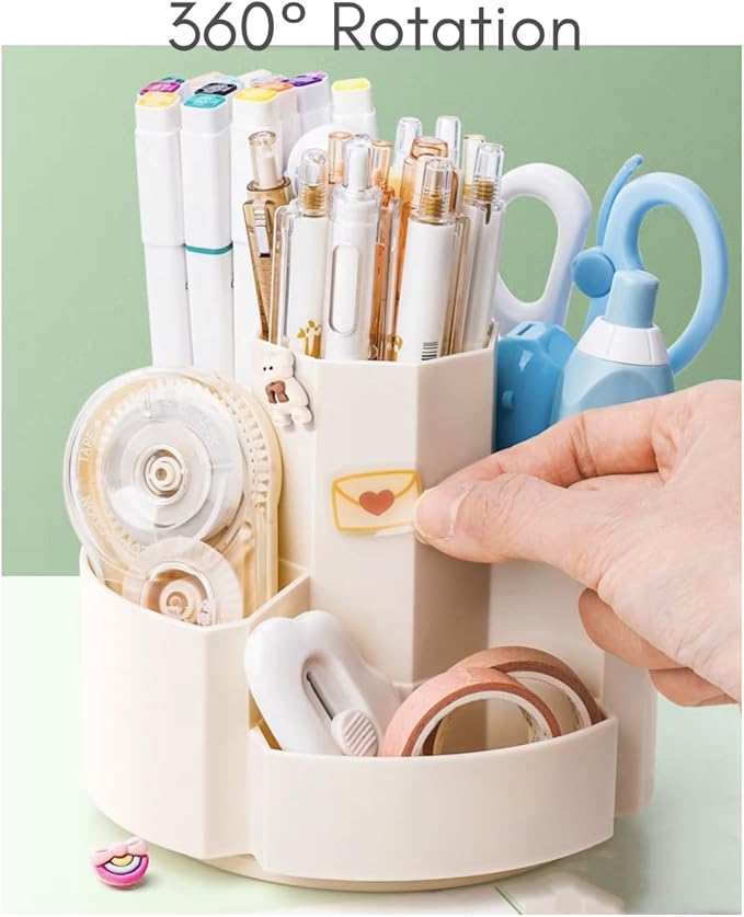 Pen Organizer for Desk Pencil Cup Office Desktop Organizers Cute Pencil Holder - Image 5