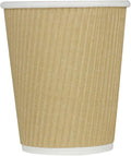 Karat 8 oz Ripple Insulated Coffee Cup Disposable Paper Hot Cup, Sturdy and by Karat