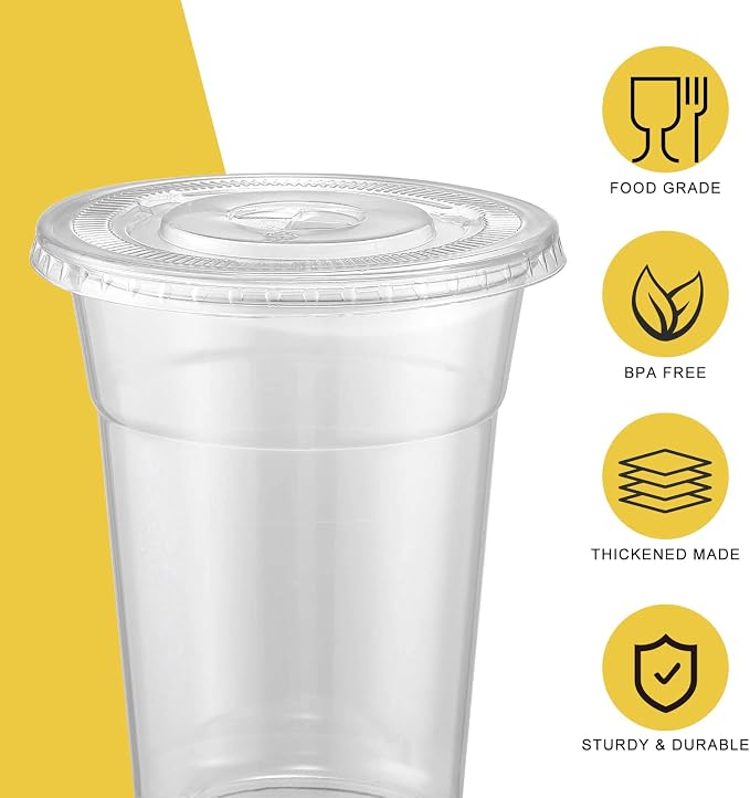 VITEVER [100 Sets - 16oz Clear Plastic Cups - Image 3