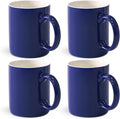 12 oz Cup Plain Gloss Blue Ceramic Coffee Mug Set of 4 by Momugs
