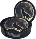 6 Pcs Leather Coasters for Drinks by Famame