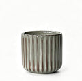 Japanese Ceramic Mug, Vintage Tea Cup 6oz Striped Cup No Handle Drinking Cup by Unknown