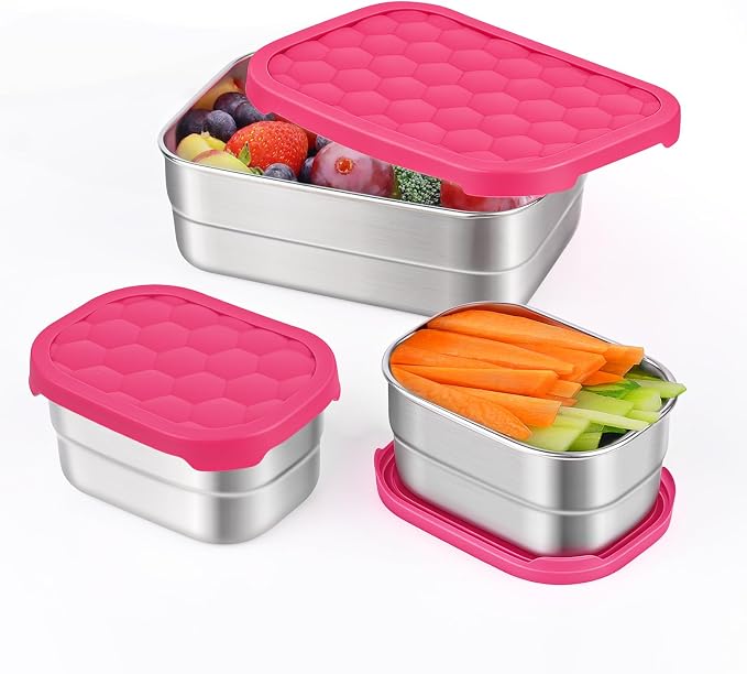 Stainless Steel Lunch Box for Kids | Leak Proof 304 Stainless Steel Snack by Tanjiae