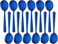 Bouillon Spoons Set of 12, 5.9 Inch Stainless Steel Soup Spoon, Metal Round by KitchenDining